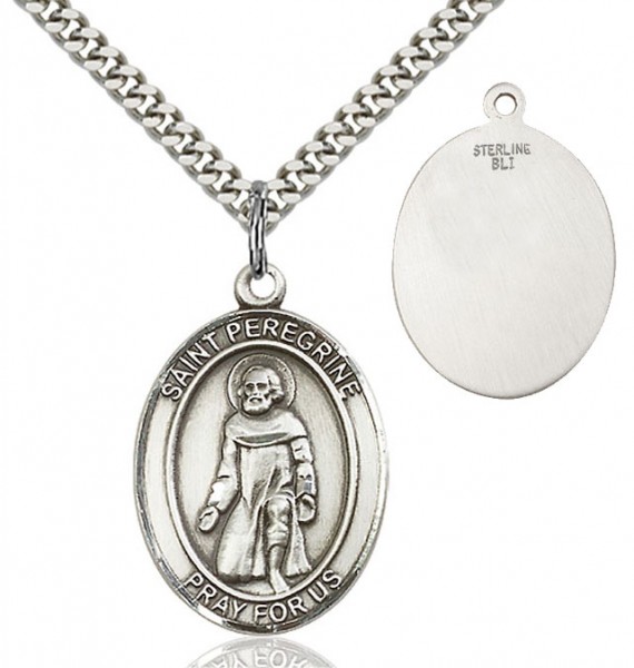 St. Peregrine Laziosi Medal - Sterling Silver
