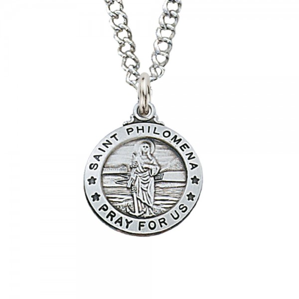 St. Philomena Medal - Smaller - Silver