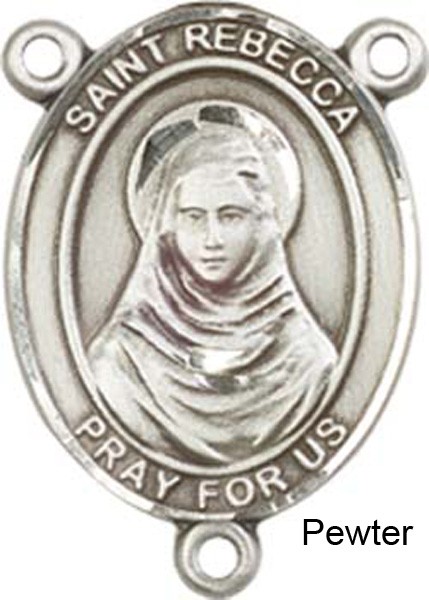 St. Rebecca Rosary Centerpiece Sterling Silver or Pewter - Pewter
