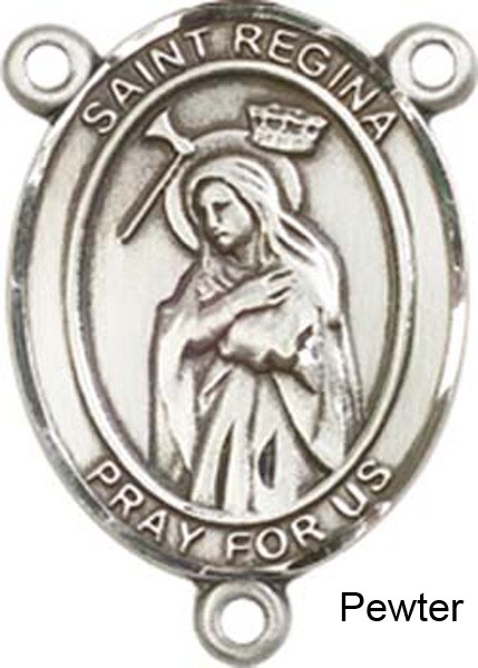 St. Regina Rosary Centerpiece Sterling Silver or Pewter - Pewter