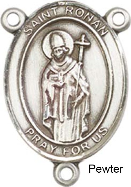 St. Ronan Rosary Centerpiece Sterling Silver or Pewter - Pewter