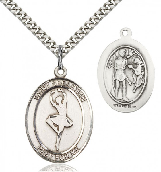 St. Sebastian Dance Medal - Sterling Silver