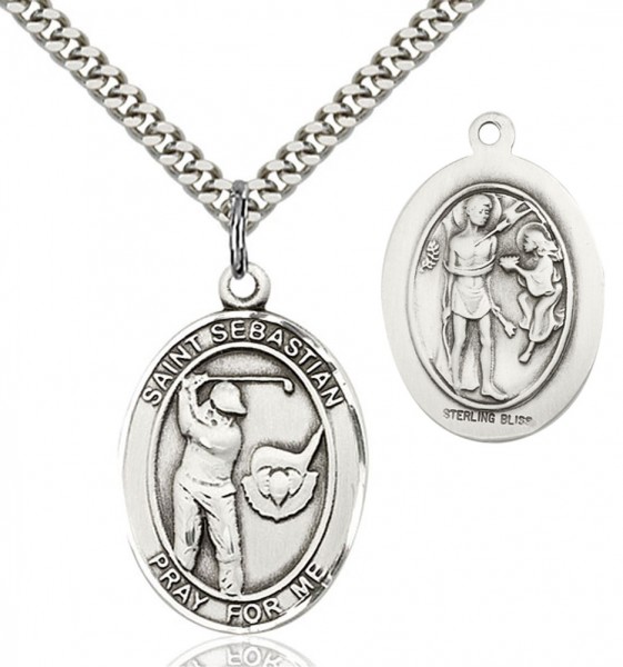 St. Sebastian Golf Medal - Sterling Silver