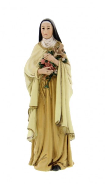 St. Therese Statue 4&quot; - Multi-Color Browns