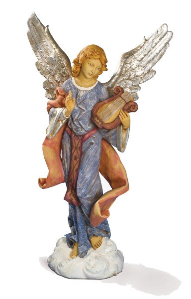 Standing Angel on Cloud Figure for 50 inch Nativity Set - Multi-Color
