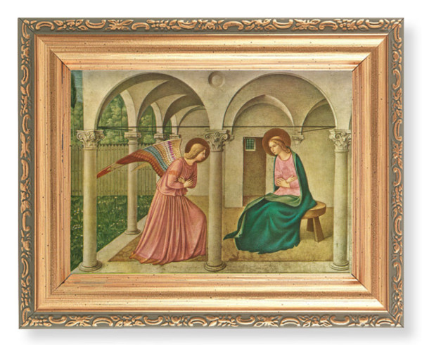 The Annunciation by Fra Angelico 4x5.5 Print Under Glass - Full Color