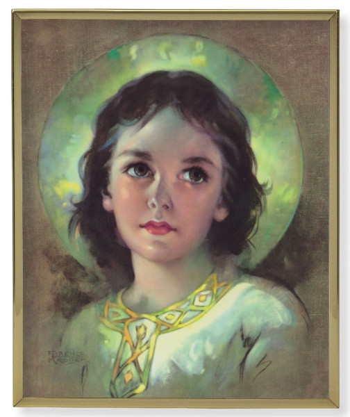 The Child Jesus Gold Frame 8x10 Plaque - Full Color