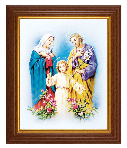 The Holy Family 8x10 Textured Artboard Dark Walnut Frame - #112 Frame