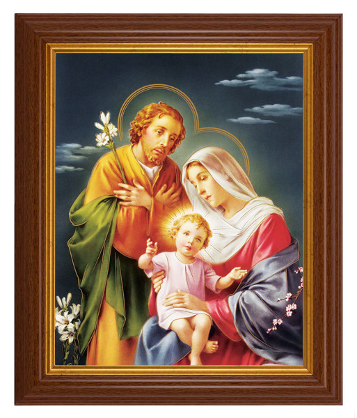 The Holy Family by Simeone 8x10 Textured Artboard Dark Walnut Frame - #112 Frame