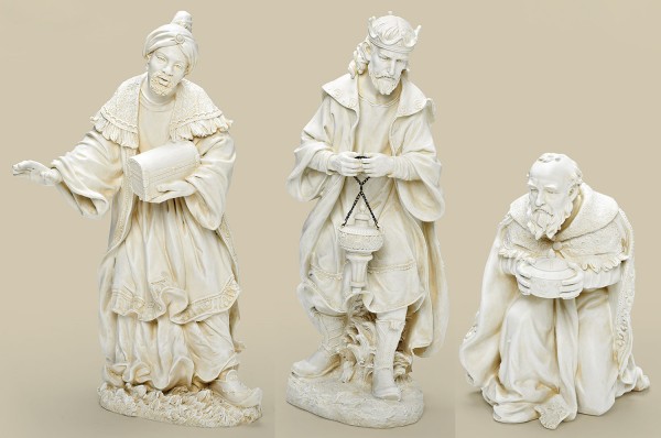 Three-piece Wise Man Set, Outdoor or Indoor 26.5 inches - Natural Stone