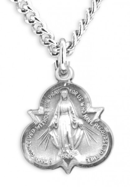 Trinity Miraculous Pendant with Chain - Sterling Silver