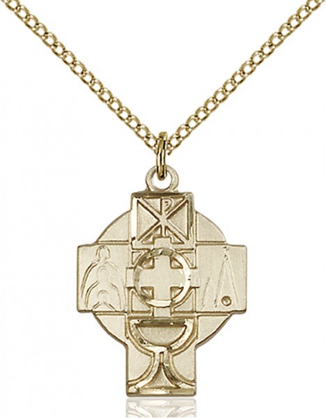 Women's RCIA Cross Pendant - 14K Solid Gold