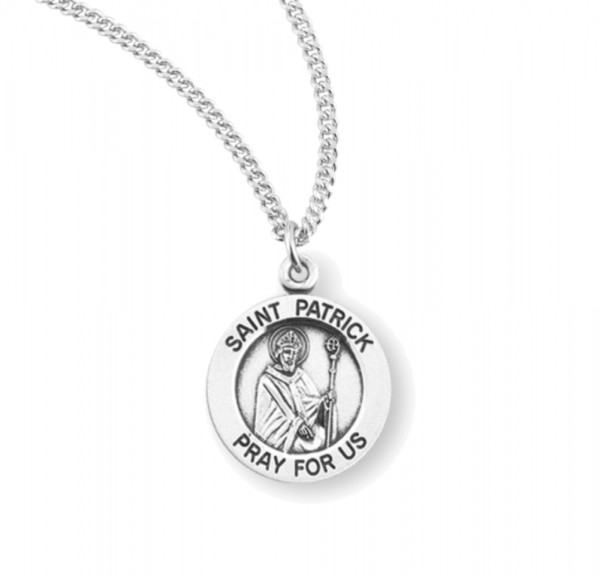 Women's Round Saint Patrick Necklace - Sterling Silver