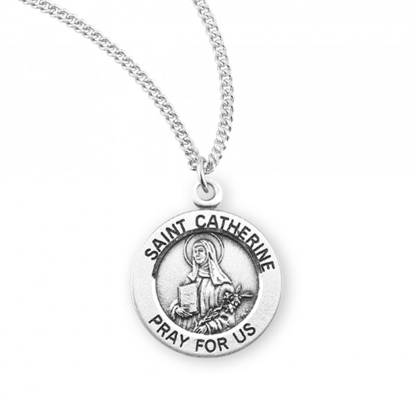 Women's St. Catherine of Siena Round Medal - Sterling Silver