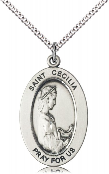 Women's St. Cecilia of Musicians Necklace - Sterling Silver