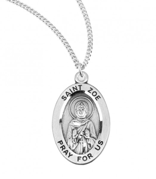 Women's St. Zoe Oval Medal - Sterling Silver