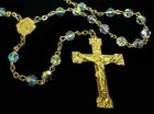 16kt Gold over Sterling Swarovski Crystal Rosary