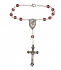 Amethyst Auto Rosary - June Birthstone