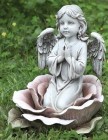 Angel in Rose Garden Statue - 11“H