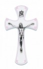  Baby Crucifix with Pink Trim