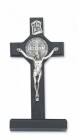 Black Wood Standing St. Benedict Crucifix - 6“H