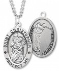 Men's St. Christopher Golf Medal Sterling Silver