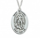 Boys St. Michael Oval Medal Sterling Silver