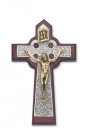 Cherry Stained Celtic Wall Crucifix - 5.75“H