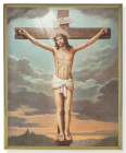 Crucifixion 8x10 Gold Trim Plaque