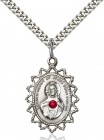 Cut-Out Scapular Pendant with Birthstone Options
