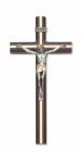 Goldstone Metal Inlay Wall Cross with Two-tone Corpus - 10 Inches