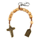 Divine Mercy Auto Backpack Olive Wood Rosary 