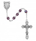 February Birthstone Rosary (Amethyst) - Sterling Silver