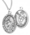 Girl's St. Sebastian Lacrosse Medal Sterling Silver