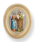 Holy Family w Lilies Small 4.5 Inch Oval Framed Print