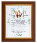 House Blessing - Sacred Heart of Jesus 8x10 Textured Artboard Dark Walnut Frame