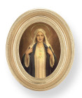 Immaculate Heart of Mary Small 4.5 Inch Oval Framed Print
