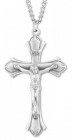 Men's Simple Budded Crucifix Pendant