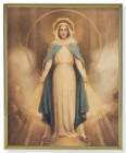 Miraculous Mary 8x10 Gold Trim Plaque