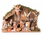 Nativity Set with Italian Stable - 11.5“H