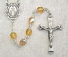 November Birthstone Rosary (Topaz) - Sterling Silver