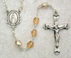 October Birthstone Rosary (Rose) - Sterling Silver