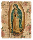Our Lady of Guadalupe Distressed Wood Wall Plaque