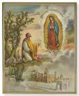 Our Lady of Guadalupe with Juan Diego 8x10 Gold Trim Plaque