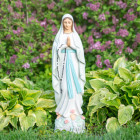 Our Lady of Lourdes Statue Hand Painted Marble Composite - 22 inch