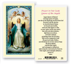 Our Lady Queen of The Angels Laminated Prayer Card