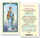 Our Lady of Victory Laminated Prayer Card