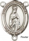 Our Lady of Fatima Rosary Centerpiece Sterling Silver or Pewter