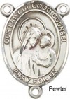 Our Lady of Good Counsel Rosary Centerpiece Sterling Silver or Pewter