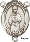 Our Lady of Hope Rosary Centerpiece Sterling Silver or Pewter